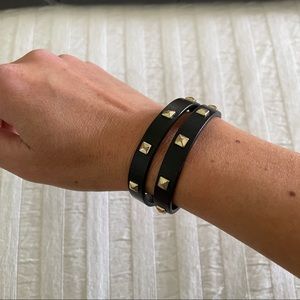 Banana republic Leather Studded Wrap bracelet